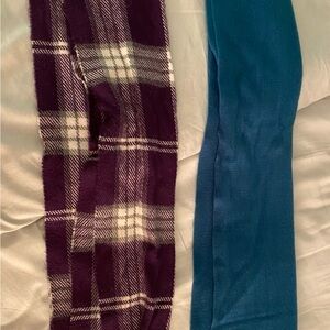 Plaid Purple and Merona Turquoise Scarf Set